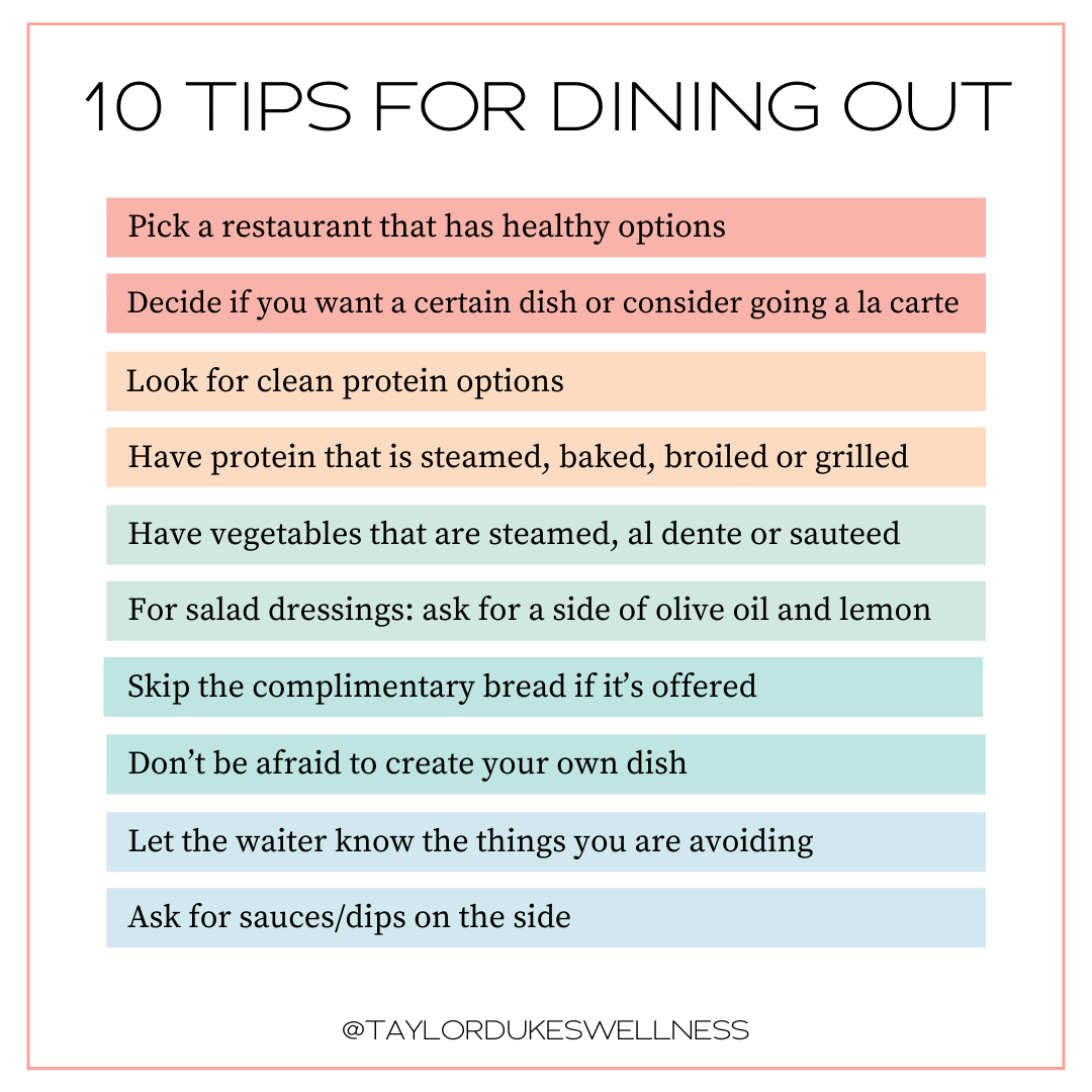 Tips for dining out